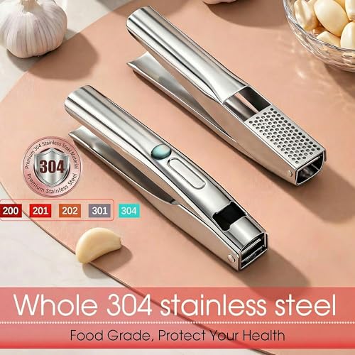 Garlic Press Heavy Duty Mincer And Peeler Set Review